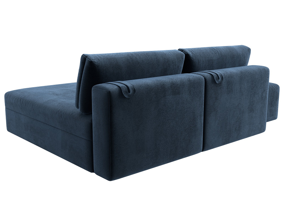 Диван угловой модульный с пуфом Лига-060 НПБ угол универсальный (tower 13 синий)