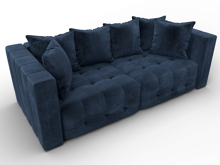 Диван прямой Лига-052 НПБ (tower 13 синий)