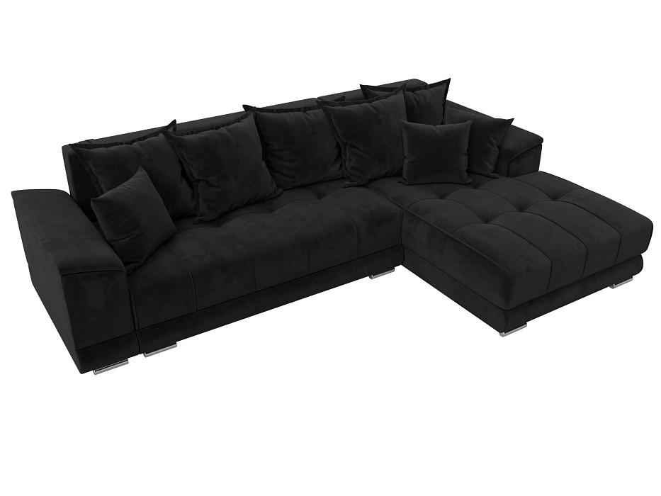 Диван угловой НордСтар правый угол (черный)