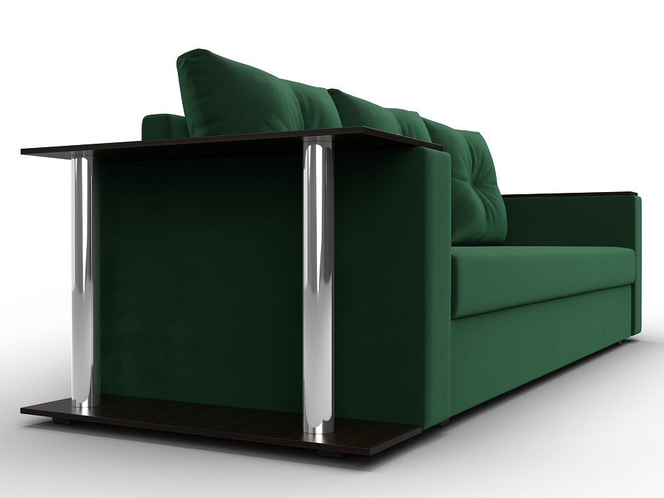 Диван прямой Атланта со столом слева (seven 626 зеленый)