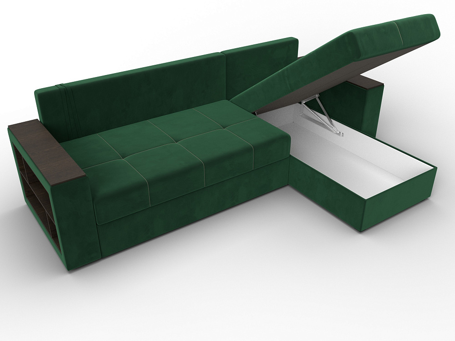Диван угловой Дубай Лайт угол универсальный (seven 626 зеленый)
