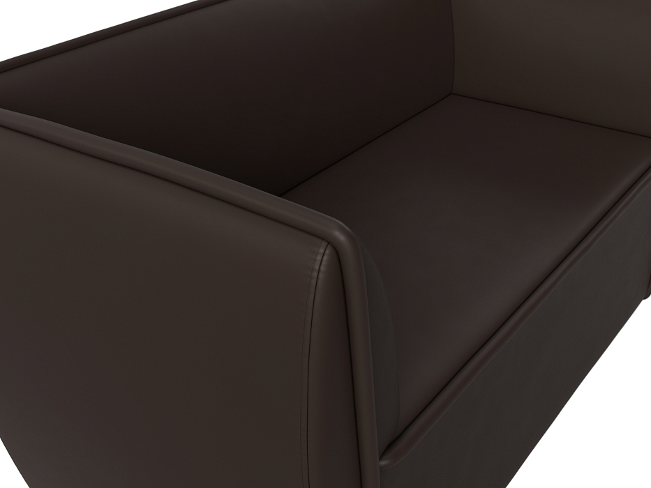 Диван кухонный прямой Бергамо 2-х местный (коричневый)