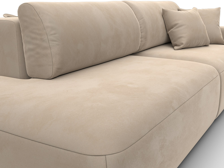 Диван прямой Лига-036 НПБ Модерн подлокотник справа (бежевый)