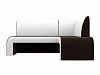 Диван кухонный угловой Кармен правый угол (коричневый\белый)