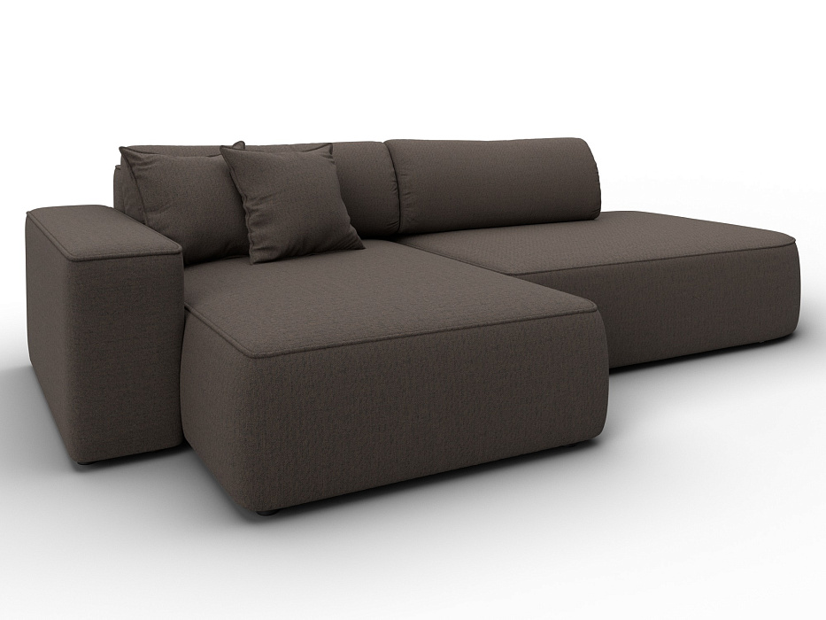 Диван угловой Лига-065 БП угол левый (амур 05 коричневый)