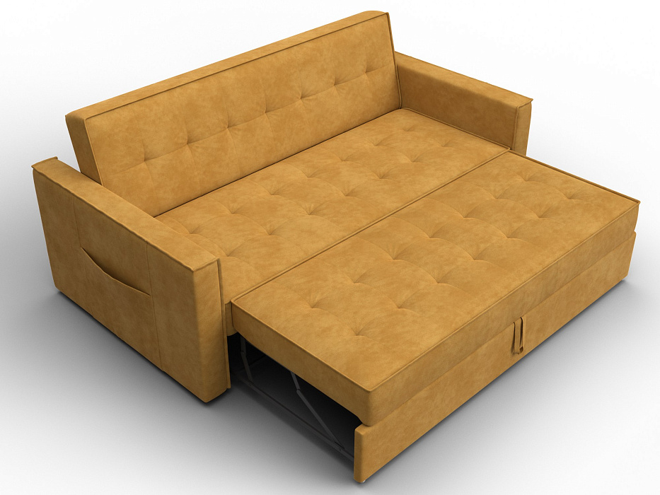 Диван прямой Лига-104 (160) (brut 10 желтый)