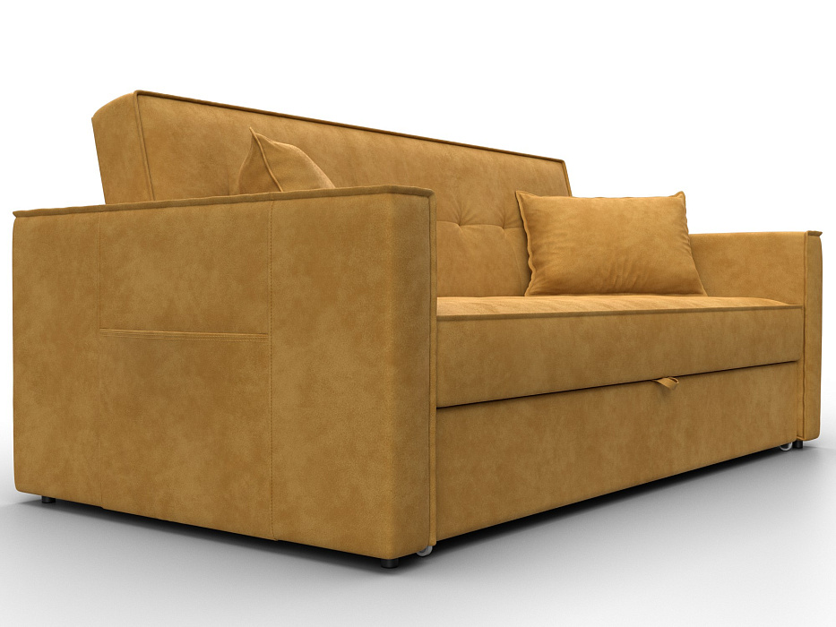 Диван прямой Лига-104 (160) (brut 10 желтый)