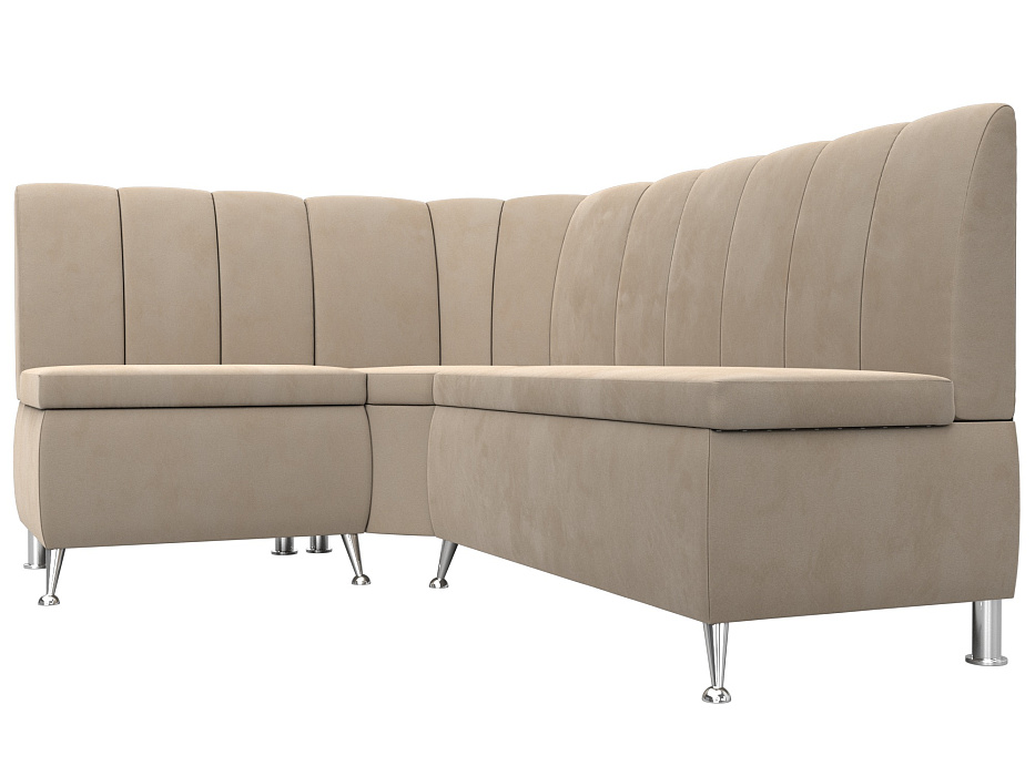 Диван кухонный угловой Кантри левый угол (бежевый)