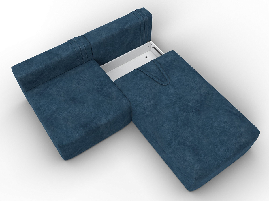 Диван угловой модульный Лига-060 НПБ угол универсальный (brut 11 синий)