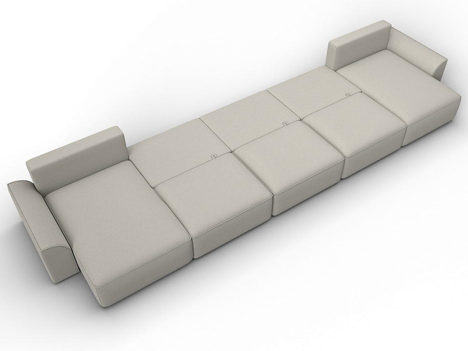 Диван П-образный Лига-048 НПБ МегаЛонг (амур 02 бежевый)