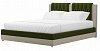 Интерьерная кровать Камилла 160 (зеленый\бежевый цвет)