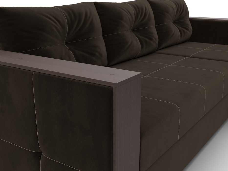 Диван угловой Валенсия Лайт правый угол (коричневый)