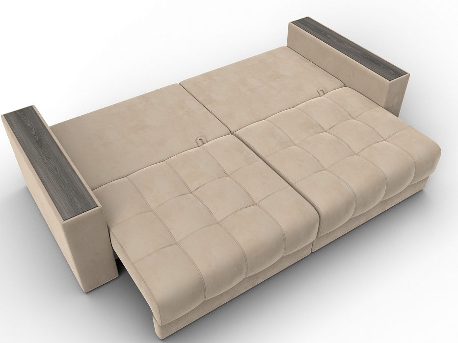 Диван прямой с декором Лига-049 НПБ (seven 729 бежевый)