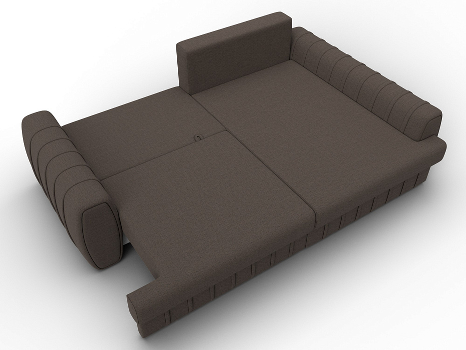 Диван угловой Лига-057 НПБ угол правый (амур 05 коричневый)