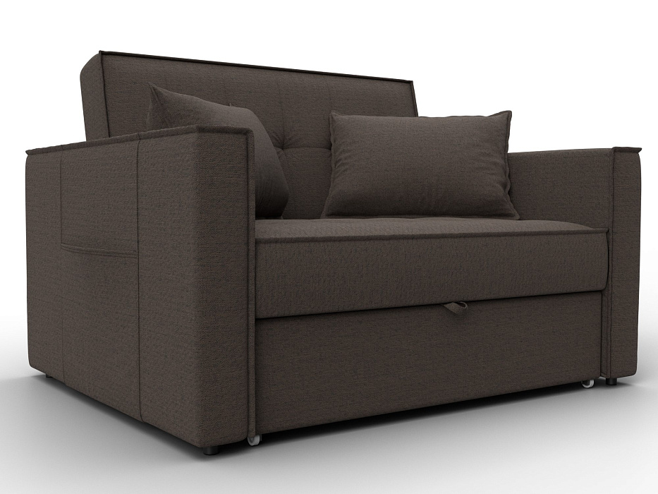 Диван прямой Лига-104 (140) (амур 05 коричневый)