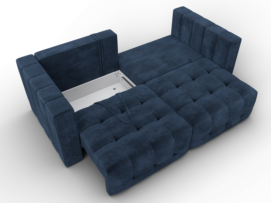 Диван прямой Лига-052 НПБ (tower 13 синий)