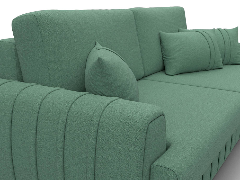 Диван прямой Лига-057 НПБ (амур 11 зеленый)