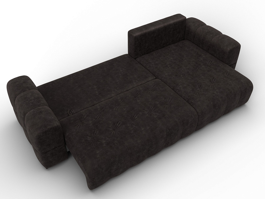 Диван угловой Лига-110 НПБ угол универсальный (brut 17 коричневый)