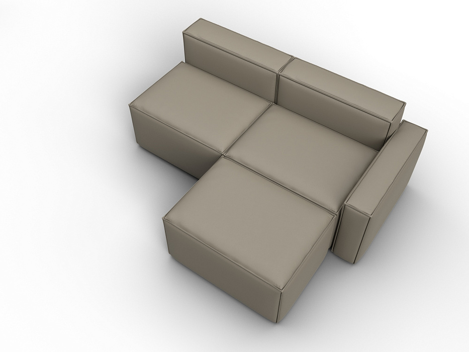 Диван угловой модульный Лига-063 угол правый (grifon 04 бежевый)