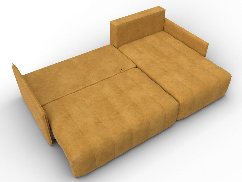 Диван угловой Лига-054 НПБ угол универсальный (brut 10 желтый)