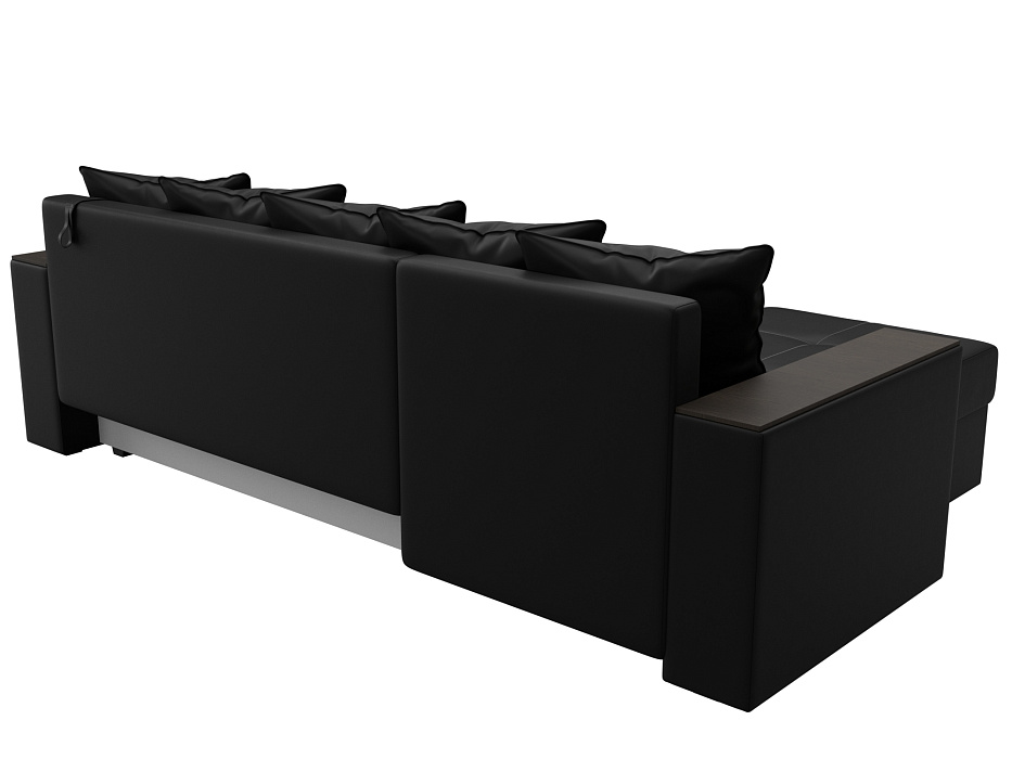 Диван угловой Дубай Лайт левый угол (черный)