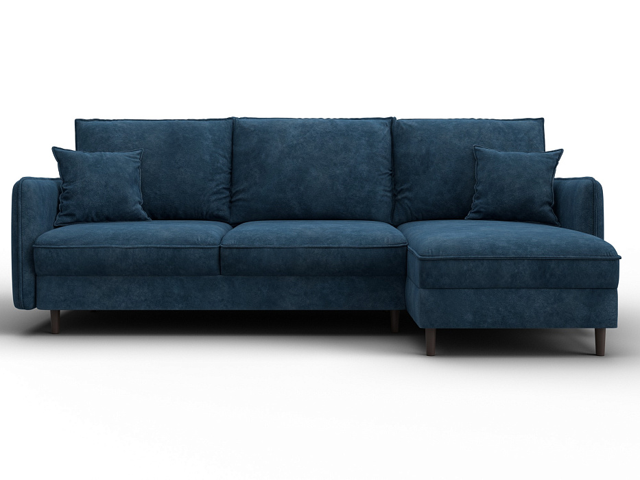 Диван угловой Лига-064 НПБ угол универсальный (brut 11 синий)