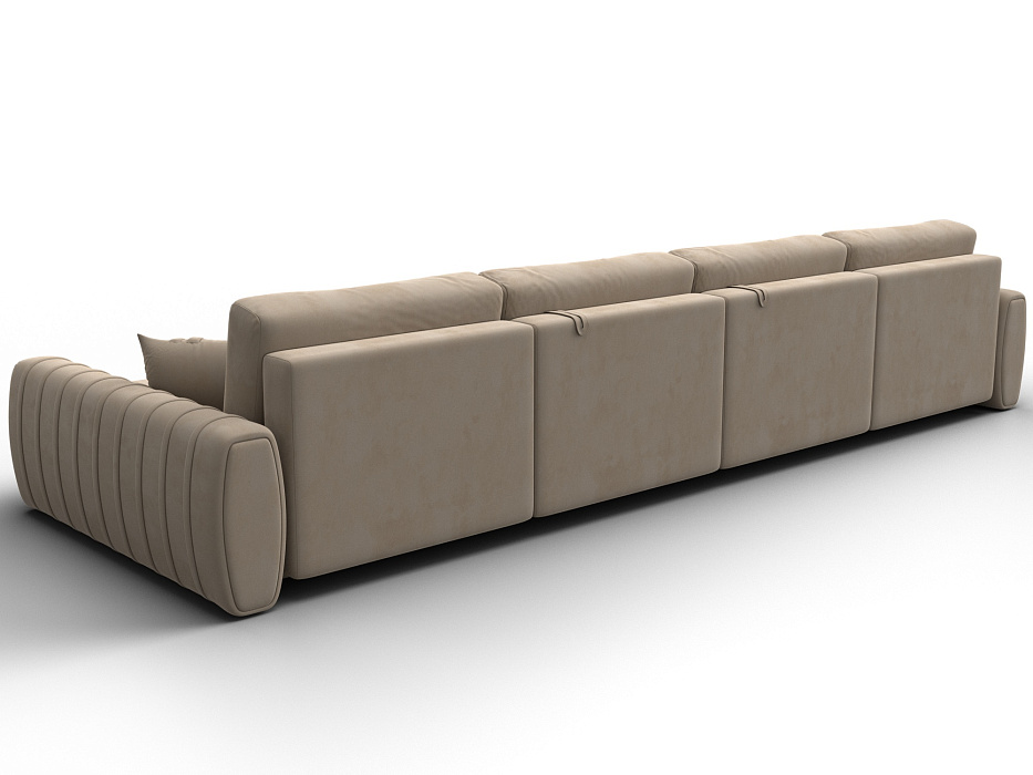 Диван П-образный Лига-057 НПБ Лонг (seven 729 бежевый)