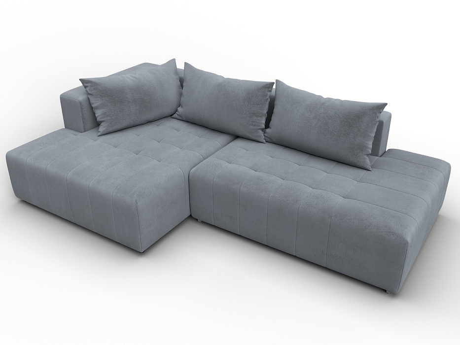 Диван угловой Лига-103 НПБ угол левый (tower 10 серый)