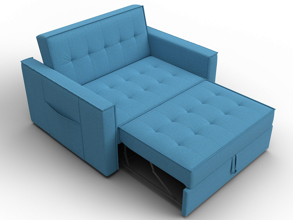 Диван прямой Лига-104 (140) (амур 10 голубой)