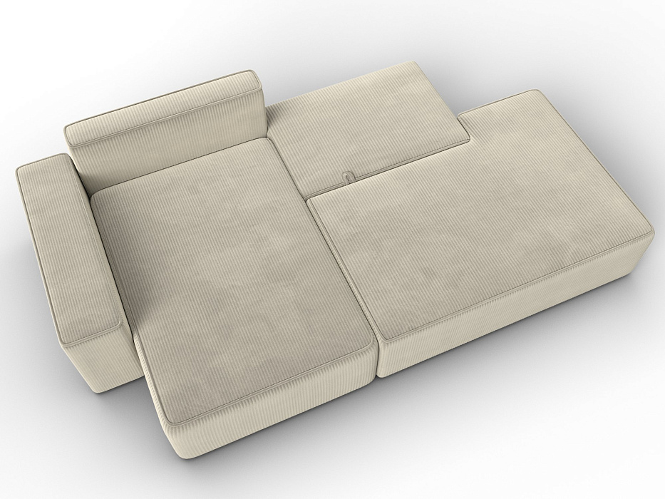 Диван угловой Лига-079 БП угол левый (vertical бежевый)