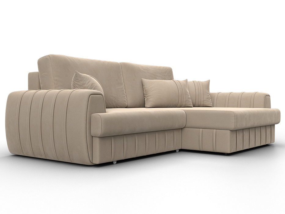 Диван угловой Лига-057 НПБ угол правый (seven 729 бежевый)