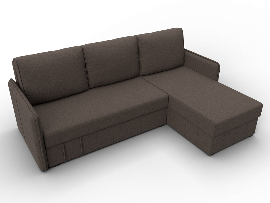 Диван угловой Слим угол универсальный (амур 05 коричневый)