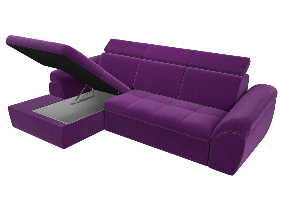 Угловой диван Мисандра левый угол (фиолетовый)