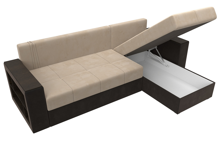 Диван угловой Дубай Лайт угол универсальный (бежевый;коричневый)