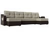 П-образный диван Меркурий (корфу 02\коричневый цвет)