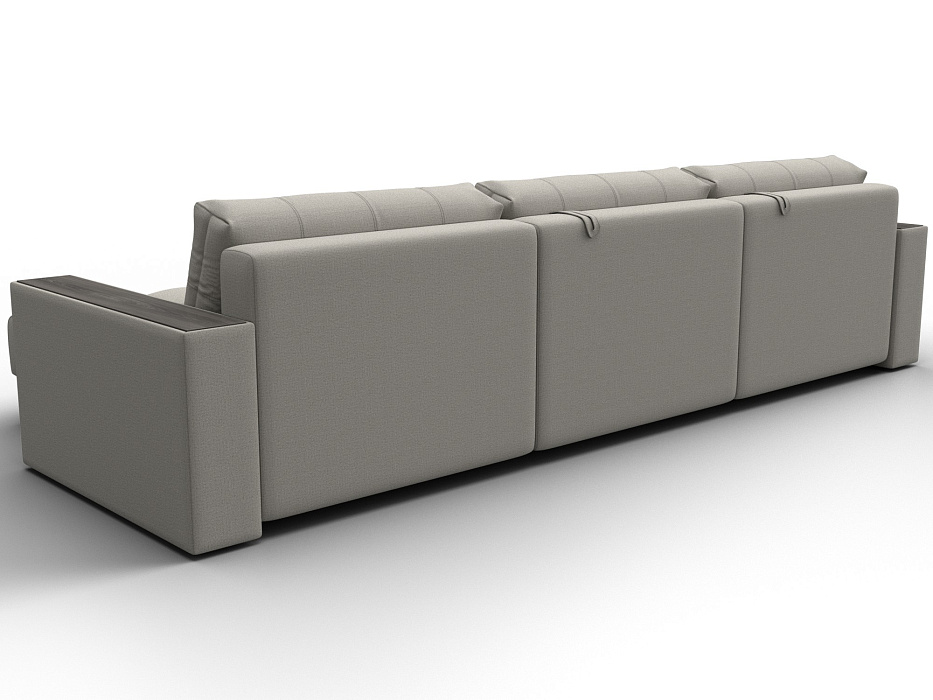 Диван угловой с декором Лига-049 НПБ Лонг (амур 02 бежевый)