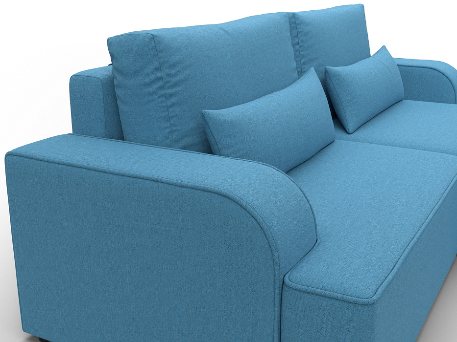 Диван угловой Лига-120 угол правый (амур 10 голубой)