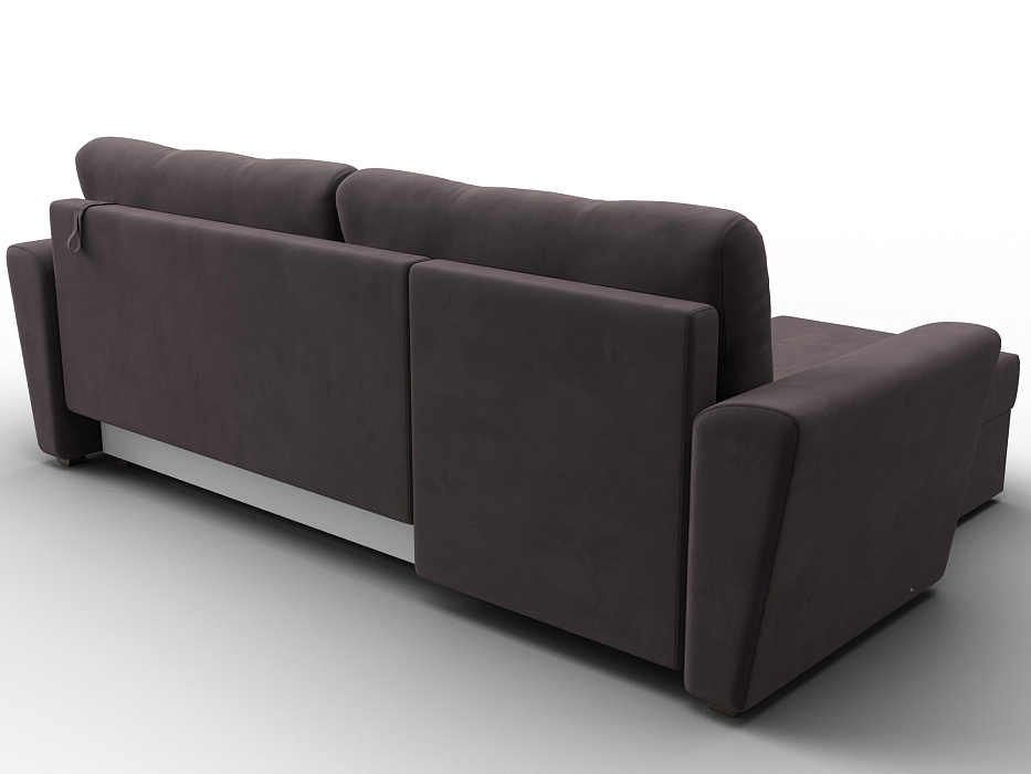 Диван угловой Амстердам Лайт левый угол (seven 727 коричневый)