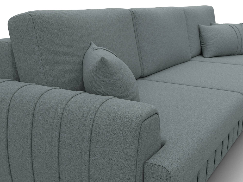 Диван прямой Лига-057 НПБ Лонг (амур 07 серый)