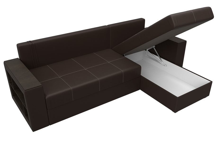 Диван угловой Дубай Лайт правый угол (коричневый)