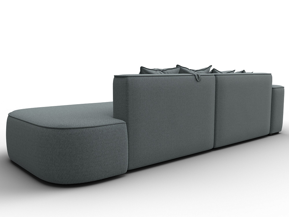 Диван угловой Лига-065 угол левый (амур 07 серый)