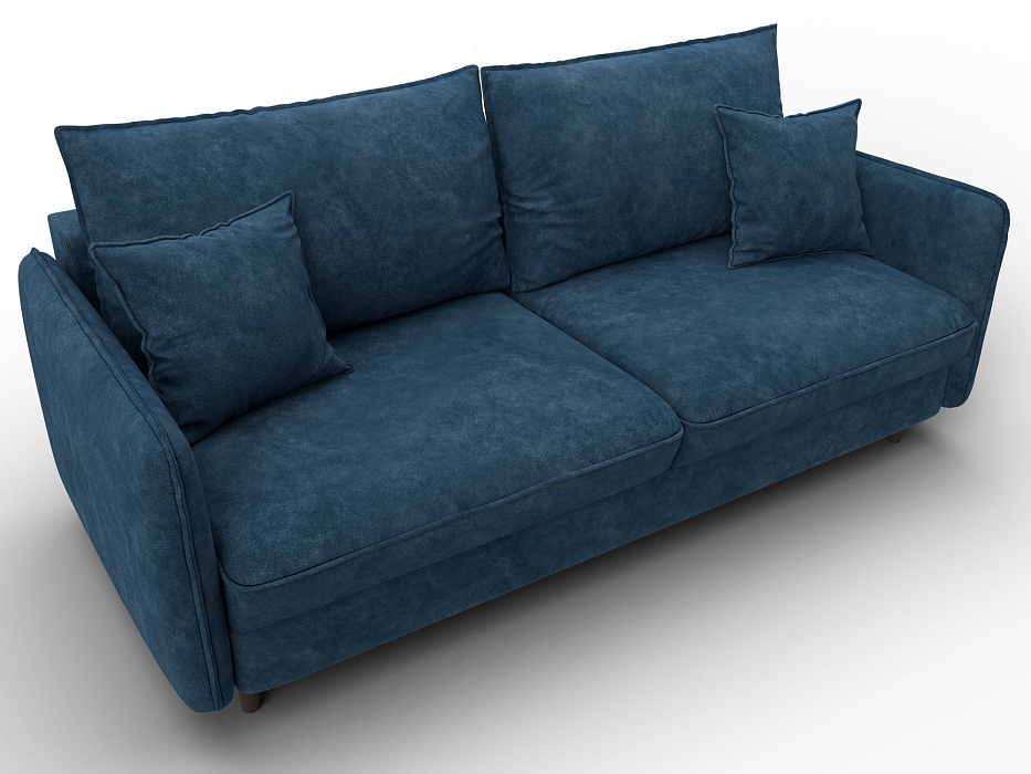 Диван прямой Лига-064 НПБ (brut 11 синий)