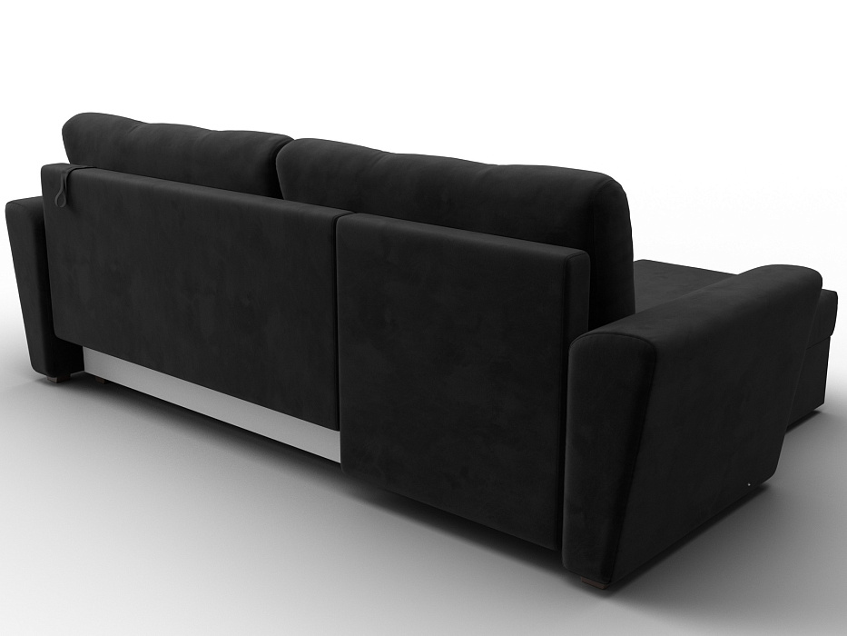 Диван угловой Амстердам Лайт левый угол (seven 35 черный)