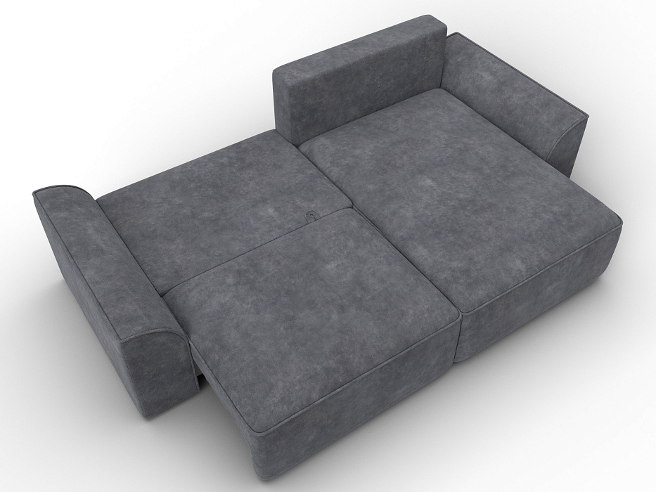 Диван угловой Лига-048 НПБ (brut 16 темно-серый)