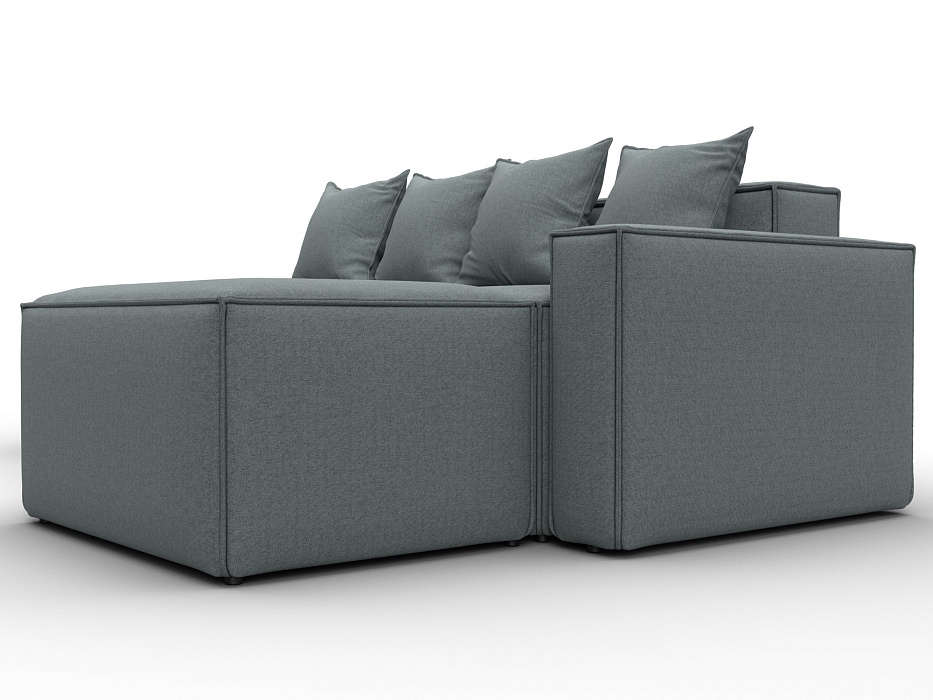 Диван угловой модульный Лига-063 угол правый (амур 07 серый)