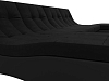 П-образный модульный диван Монреаль (черный\черный)