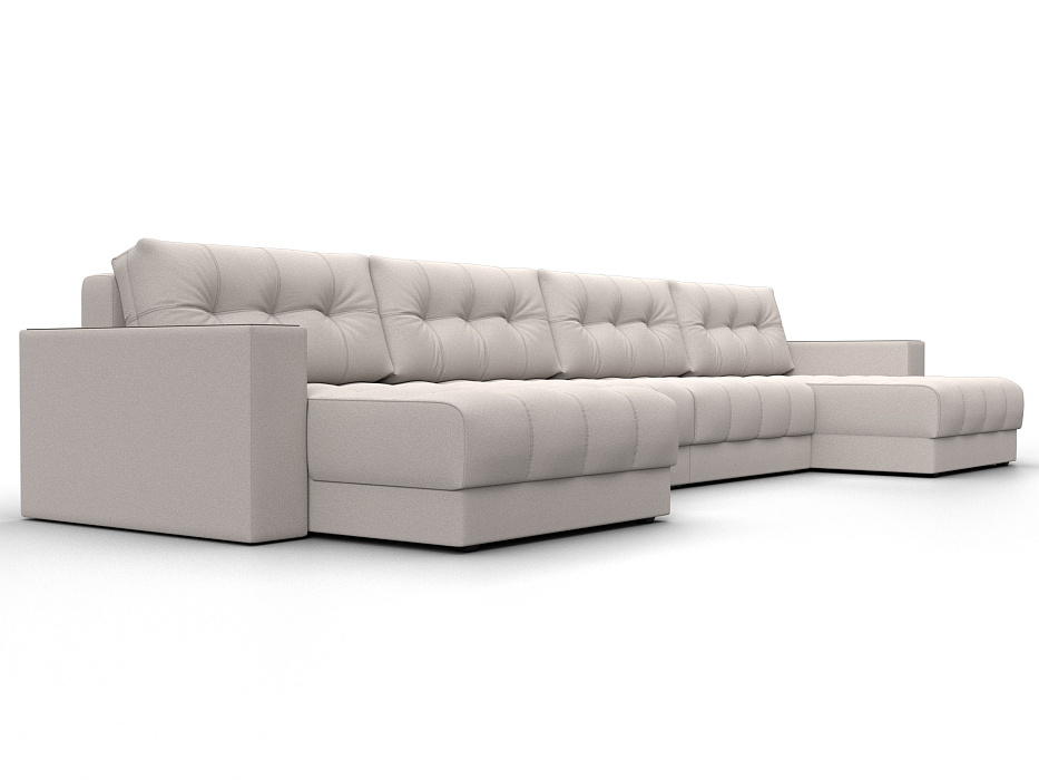 Диван П-образный с декором Лига-049 НПБ Лонг (joly 05 бежевый)