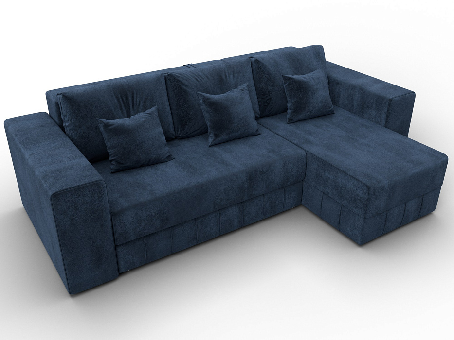 Диван угловой Лига-076 угол универсальный (tower 13 синий)