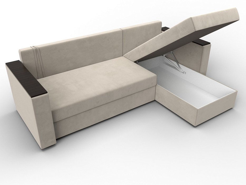 Диван угловой Атланта без стола универсальный угол (бежевый)