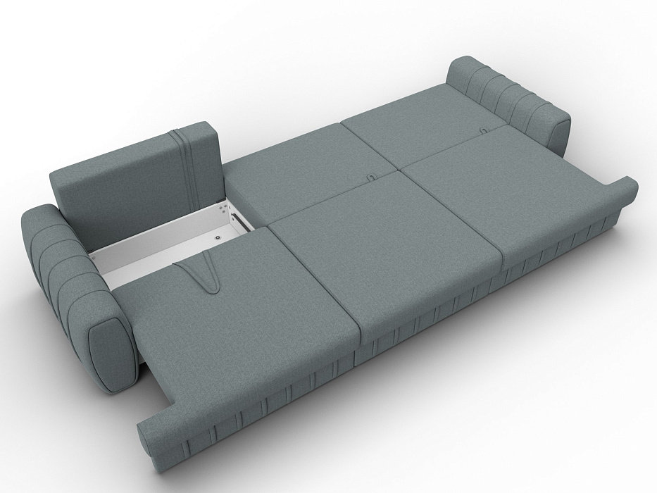 Диван прямой Лига-057 НПБ Лонг (амур 07 серый)